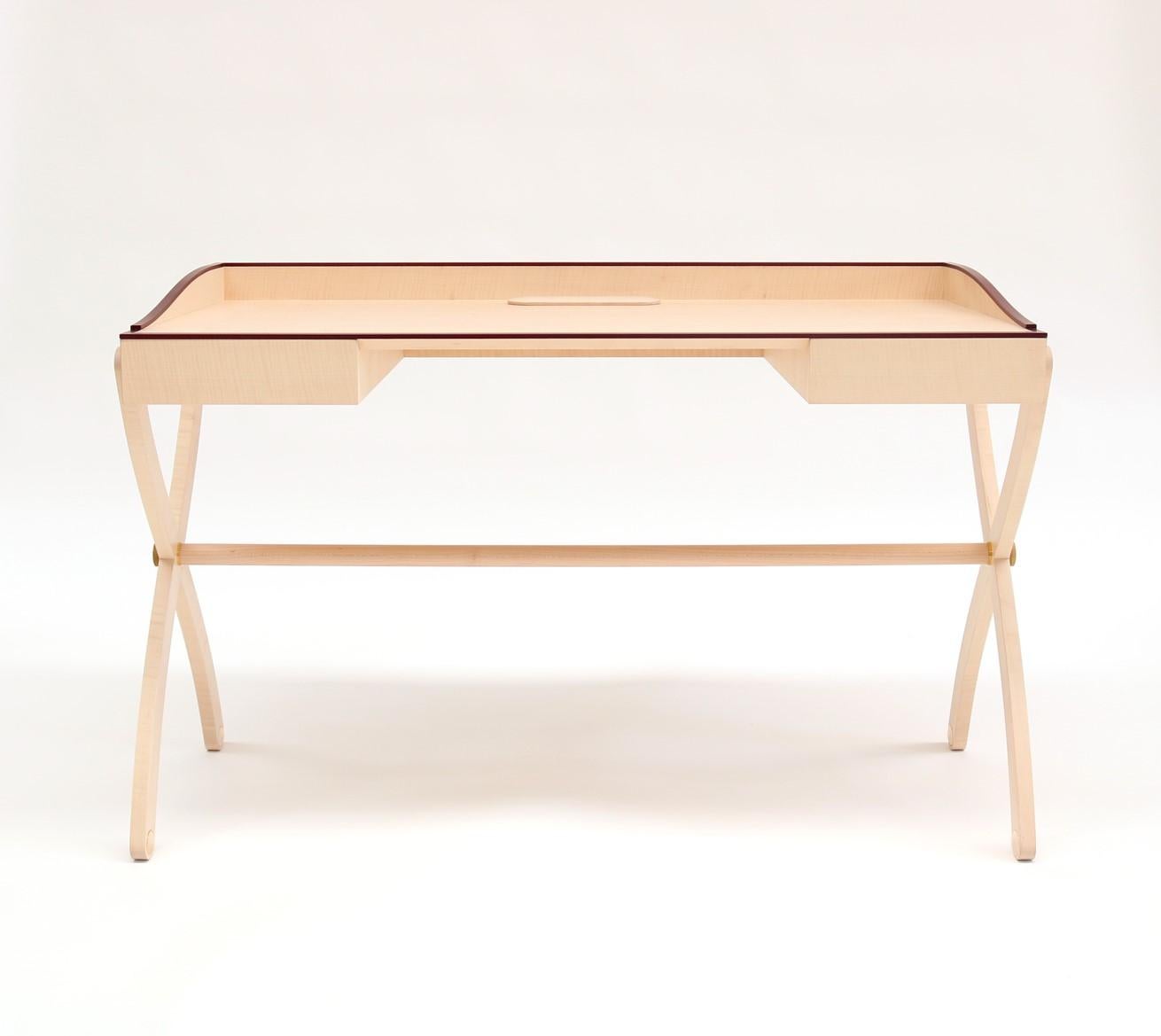 Modern Marguerite Contemporary design Maple Wood Writing Desk by Giordano Viganò