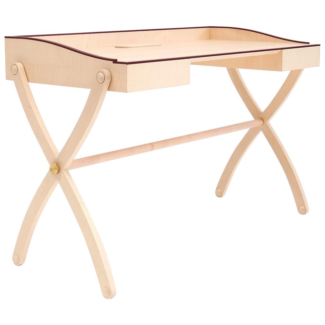 Marguerite Contemporary design Maple Wood Writing Desk by Giordano Viganò