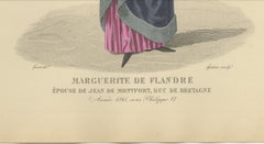 Marguerite de Flandre, Duchesse de Bretagne – Hand-Colored Print, c.1900