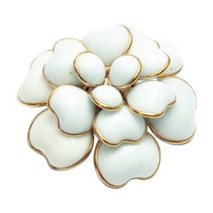 MARGUERITE DE VALOIS Camelia White Brooch