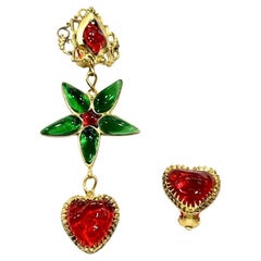 Orecchini Marguerite de Valois in vetro fuso