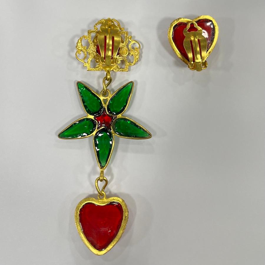 Marguerite de Valois Ohrringe aus geschmolzenem Glas im Zustand „Hervorragend“ im Angebot in Paris, FR