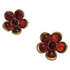 Marguerite De Valois Flower Clip Earrings