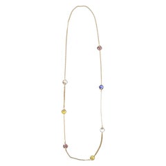 Marguerite De VALOIS Mehrfarbige lange Halskette