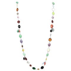 MARGUERITE DE VALOIS Couture 5 Rows Necklace in Pearls and Molten Glass ...