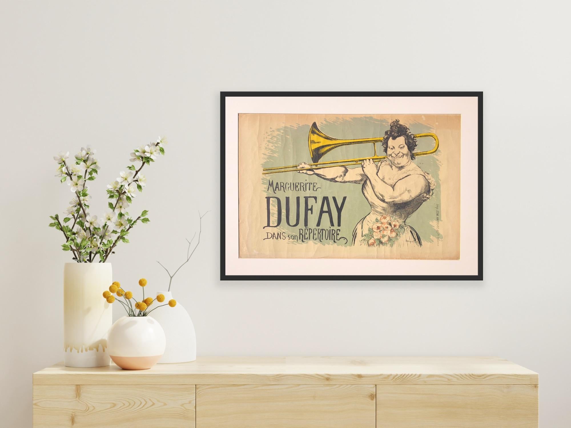 Marguerite Dufay – lithografisches Jugendstilplakat im Vintage-Stil von Louis Anquetin (Papier) im Angebot