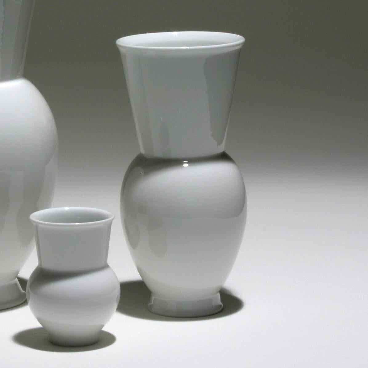 German Marguerite Friedländer for KPM Group of Three White Ceramic Vases