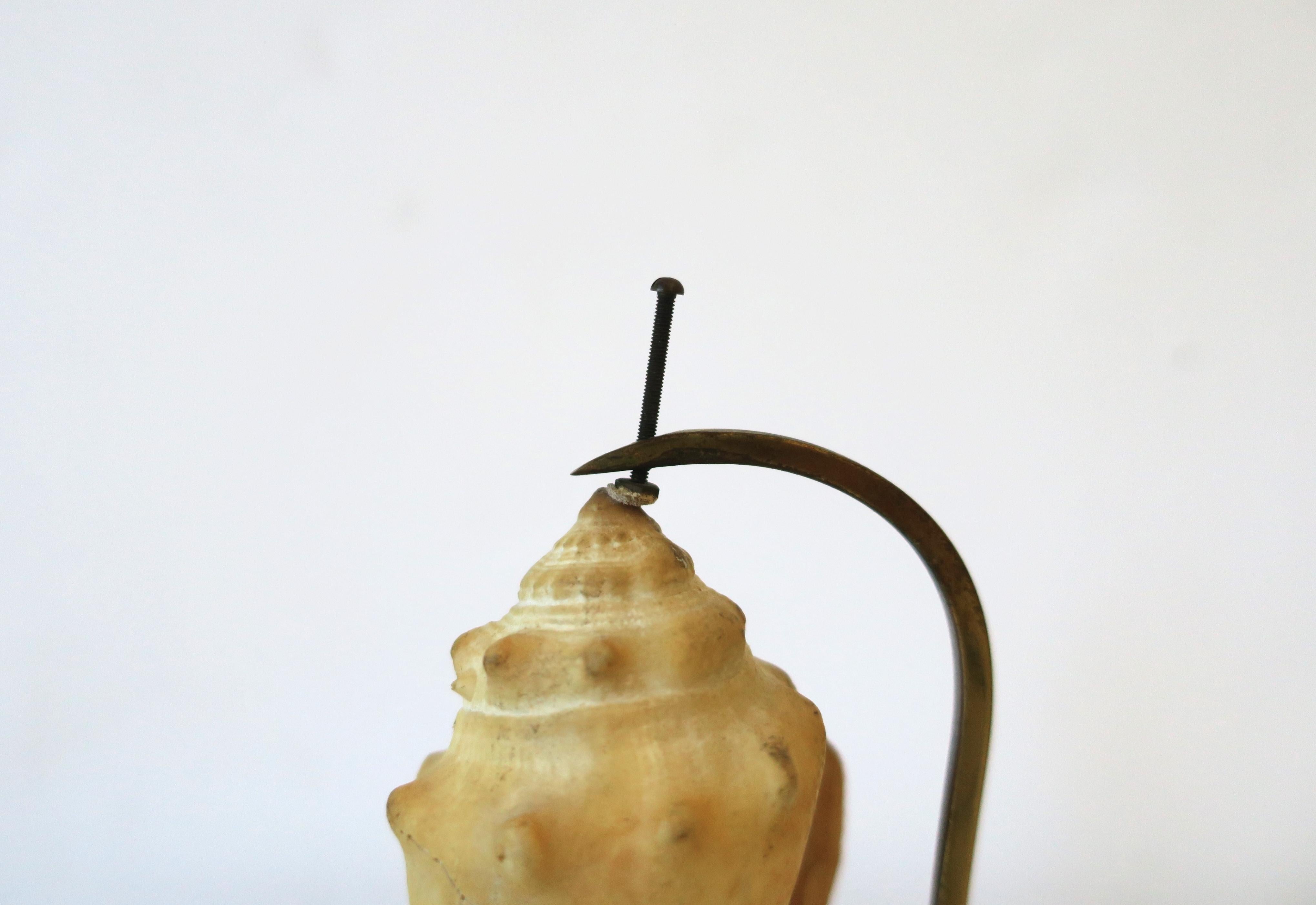 Marguerite Stix Designed Natural Seashell and Brass Object, circa 1960s For Sale 4