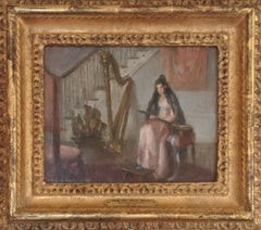 "Lady Playing Instrument - Music Room, " Marguerite Stuber Pearson, Impressionism