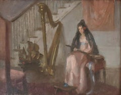 "Lady Playing Instrument - Music Room, " Marguerite Stuber Pearson, Impressionism