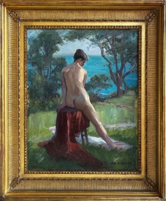 "Nude" Marguerite Stuber Pearson, Female Nude, Outdoor Boston School, American