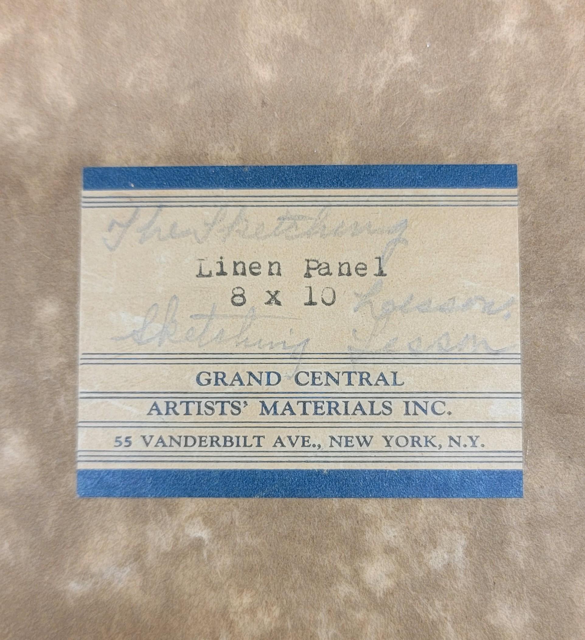 La lección de esbozo, Óleo sobre lienzo, Rockport, Massachusetts, Escuela de Boston en venta 1