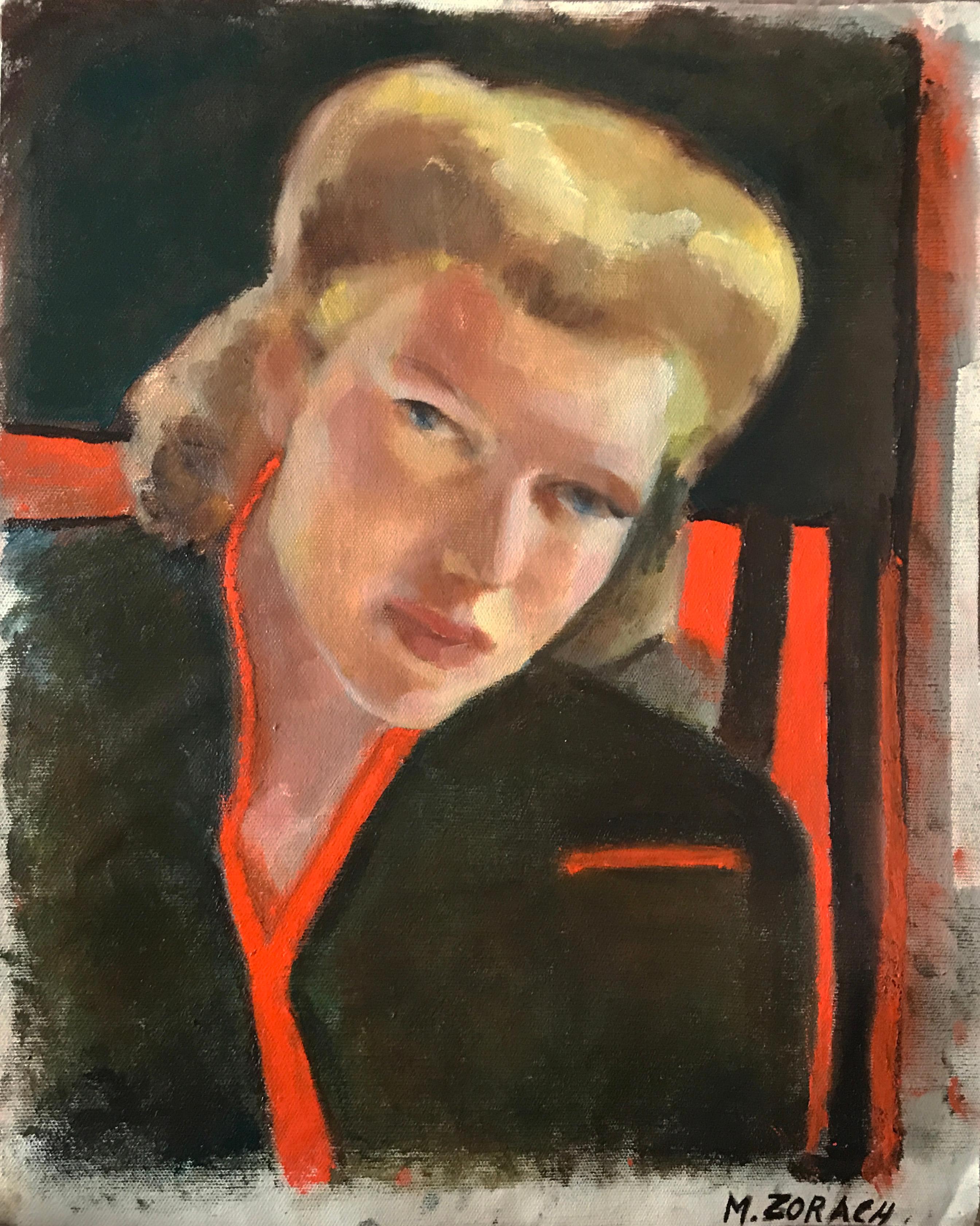 Marguerite Thompson Zorach Portrait Painting - the Blonde lady