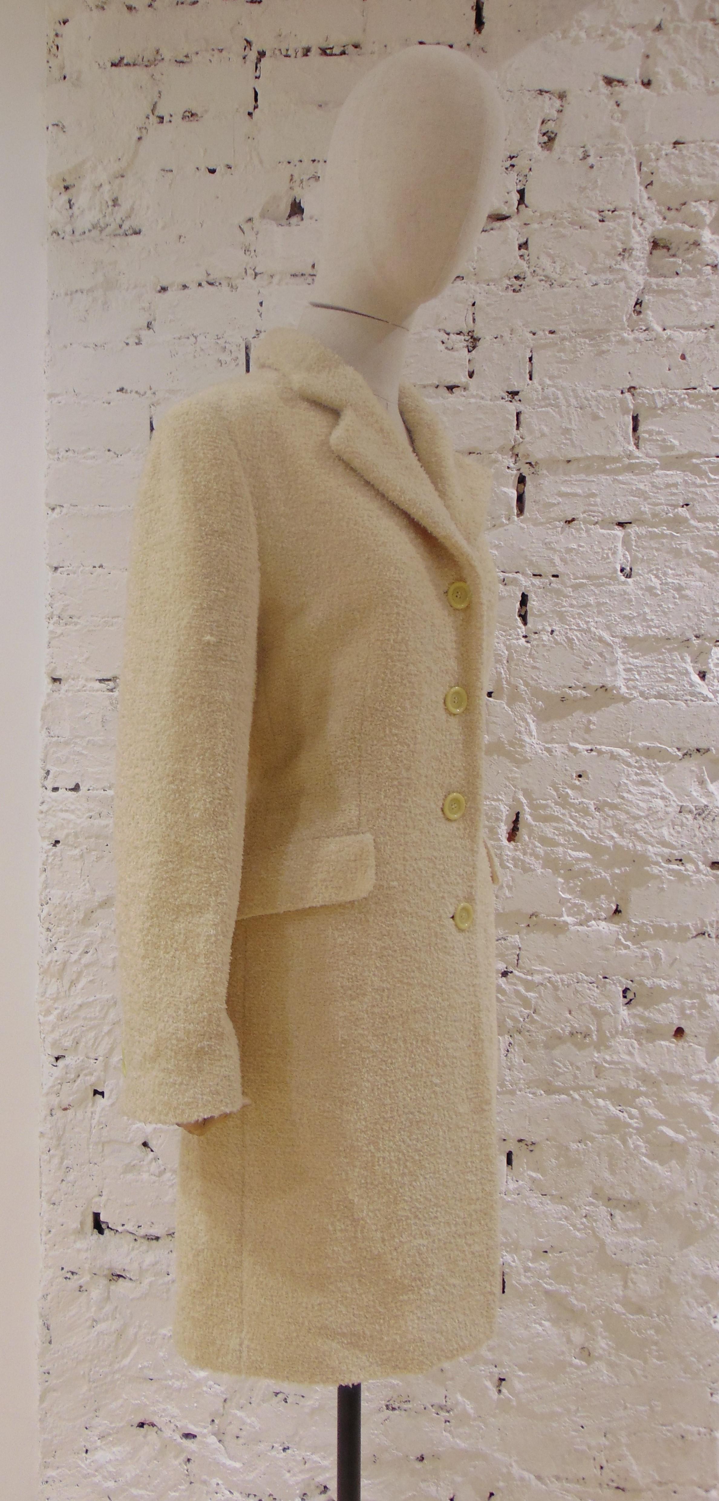 Brown Mari Beije Wool Coat For Sale
