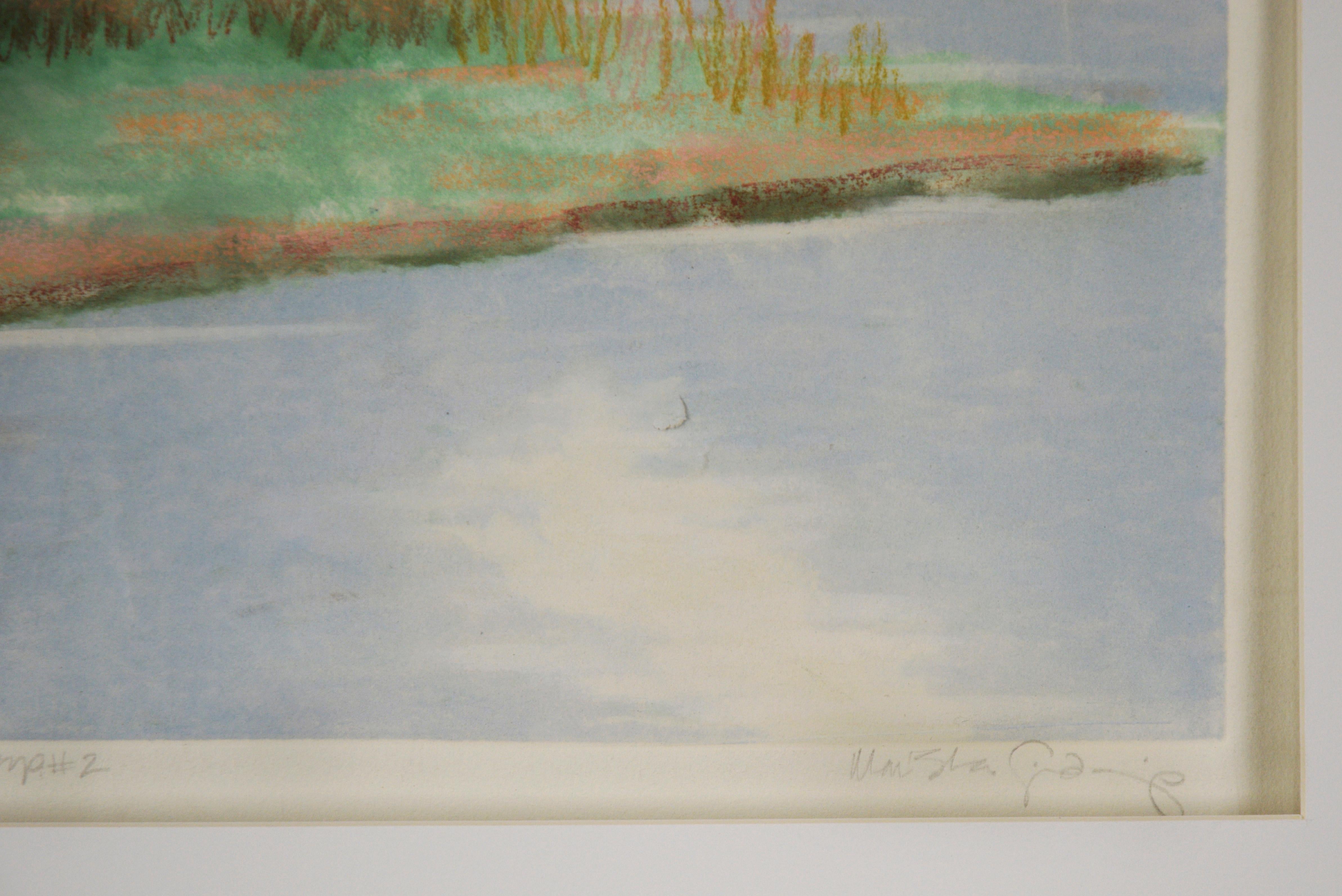 Vintage Beyond The Waterline Watercolor on Paper For Sale 2