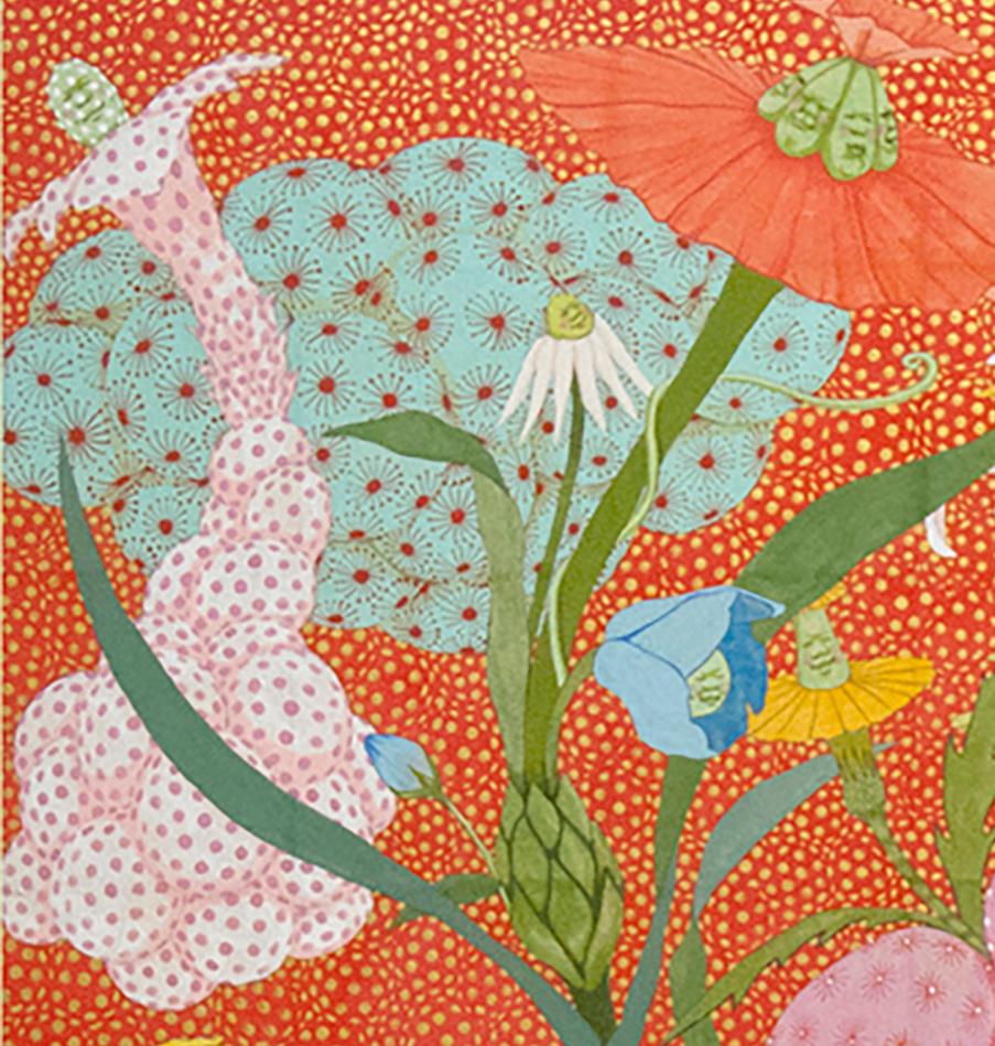 Arcoris Rojo – 21. Jahrhundert, Zeitgenössische, figurative Malerei, japanische Kunst (Orange), Figurative Painting, von Mari Ito