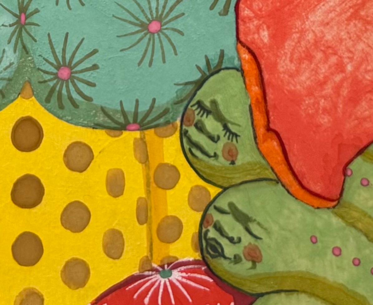 Ritmo Feliz 5 - Siglo XXI, Contemporáneo, Japonés, Fantasía, Materiales naturales en venta 2