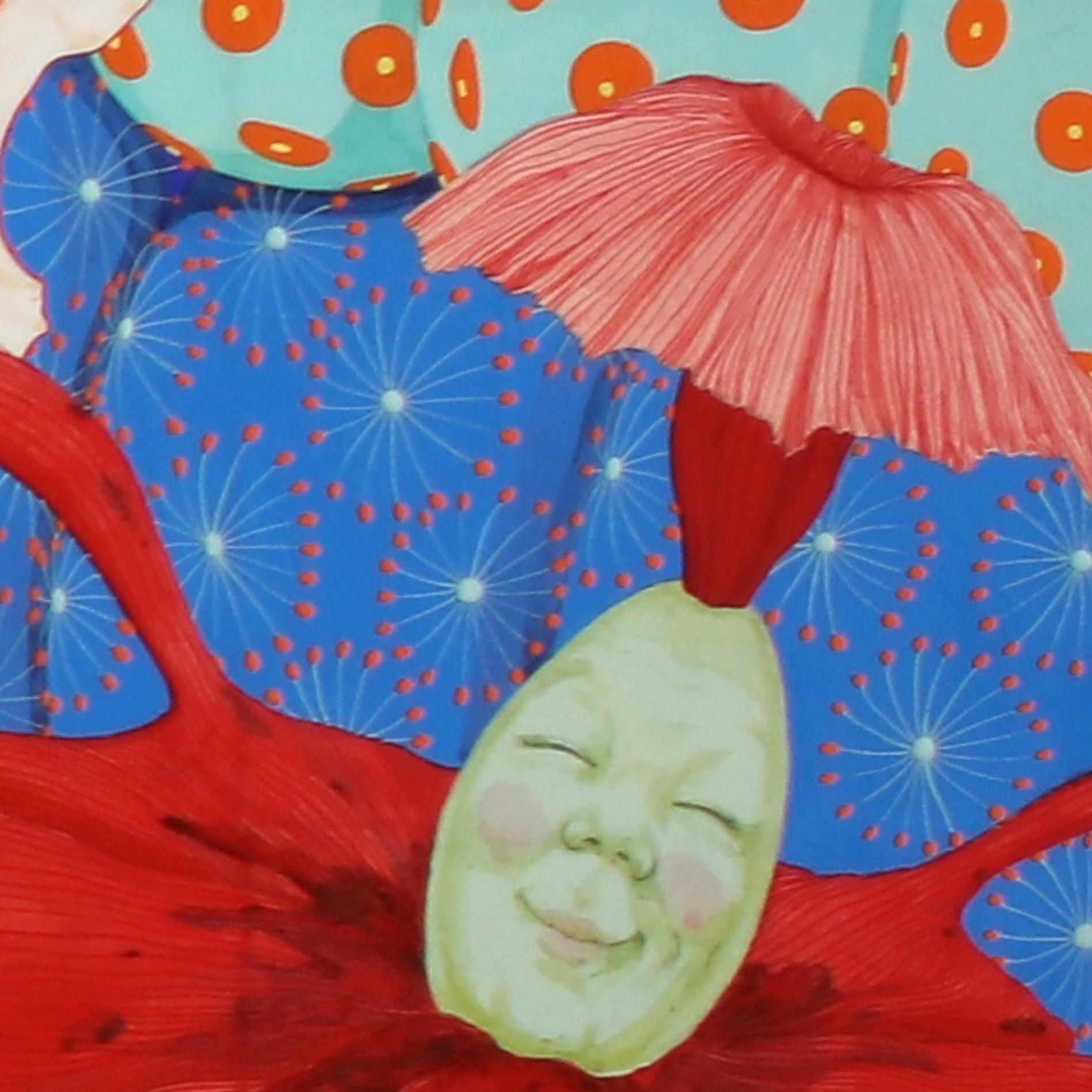 Titre complet : Transformación del Deseo-Alegría II (Diptyque)

Mari Ito est née à Tokyo, au Japon, en 1980. Elle s'est spécialisée dans le Nihonga, la peinture de style japonais réalisée avec des pratiques, des techniques et des matériaux