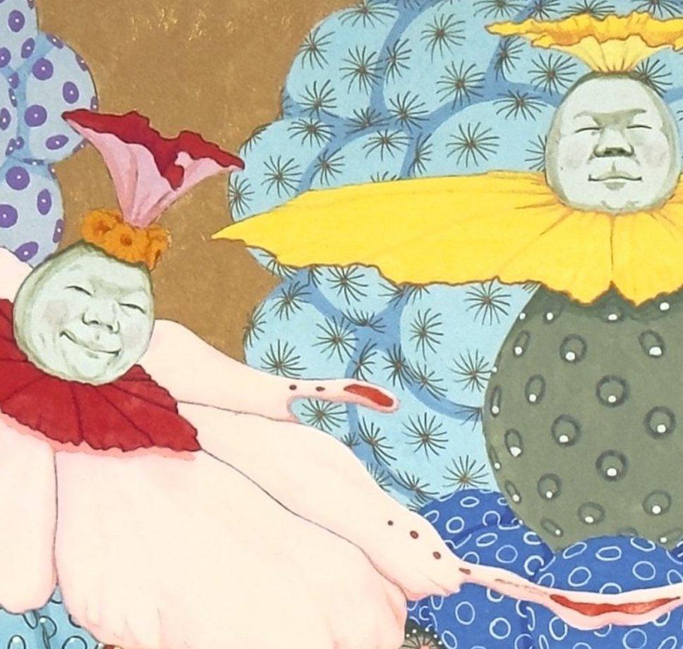 División Celular de la Alegría - Siglo XXI, Contemporáneo, Japonés, Fantasía, Materiales naturales - Print de Mari Ito