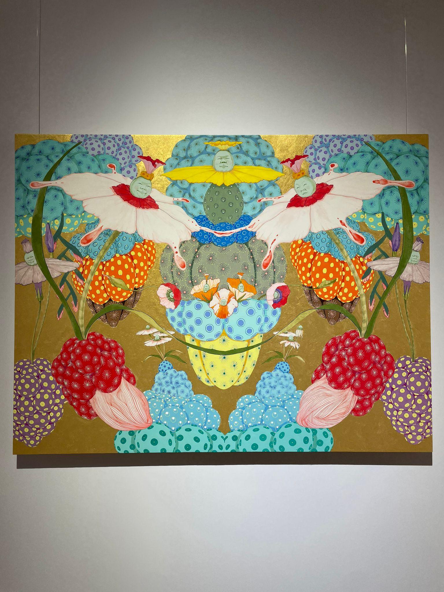 División Celular de la Alegría - Siglo XXI, Contemporáneo, Japonés, Fantasía, Materiales naturales en venta 1