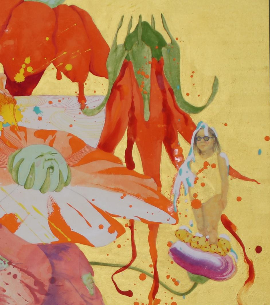 Transformación del Deseo I-Contemporary, Japanese, Fantasy, Natural Materials - Brown Figurative Print by Mari Ito