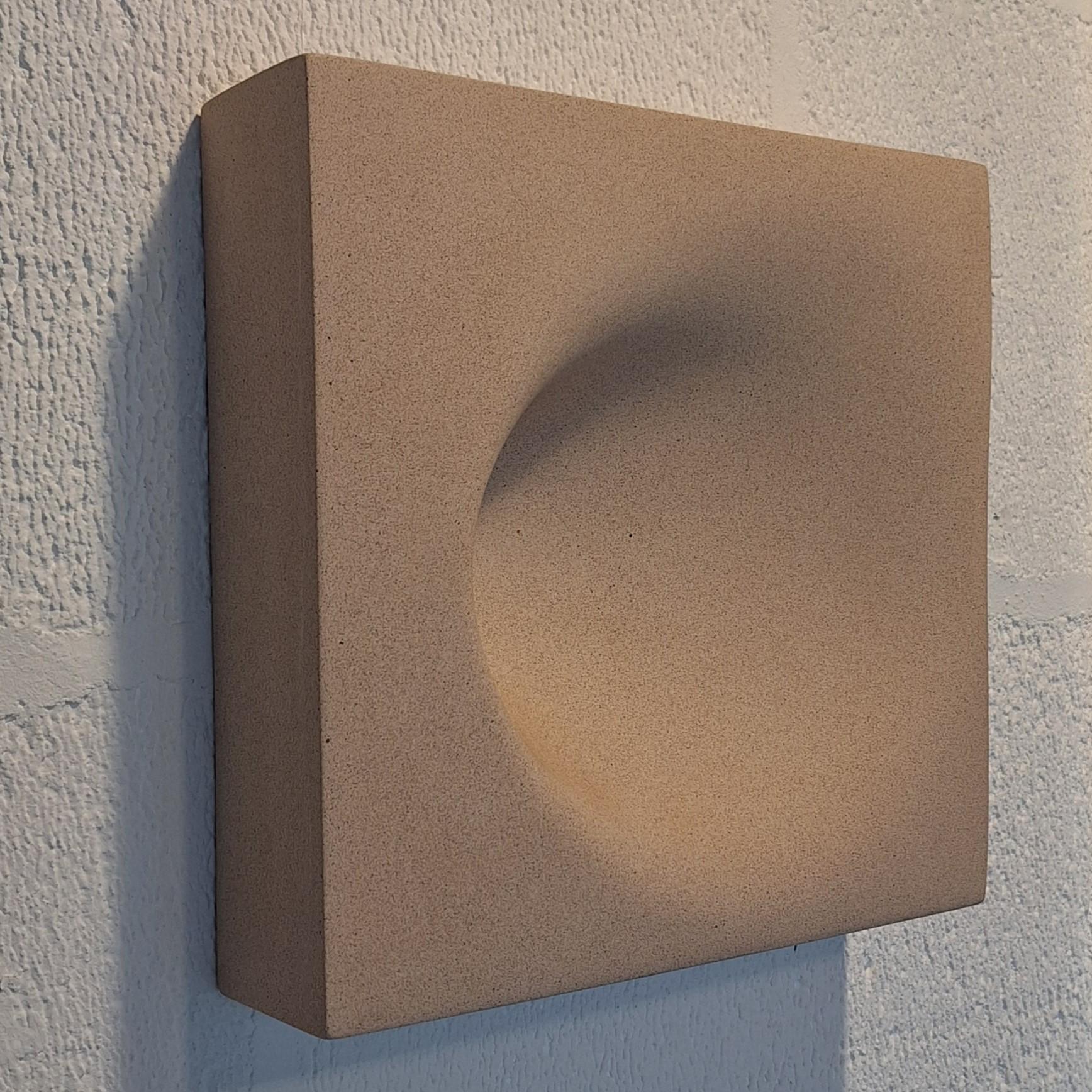 Wave of Whispers - contemporary modern Bath stone jesmonite wall sculpture - Contemporary Sculpture by Mari-Ruth Oda
