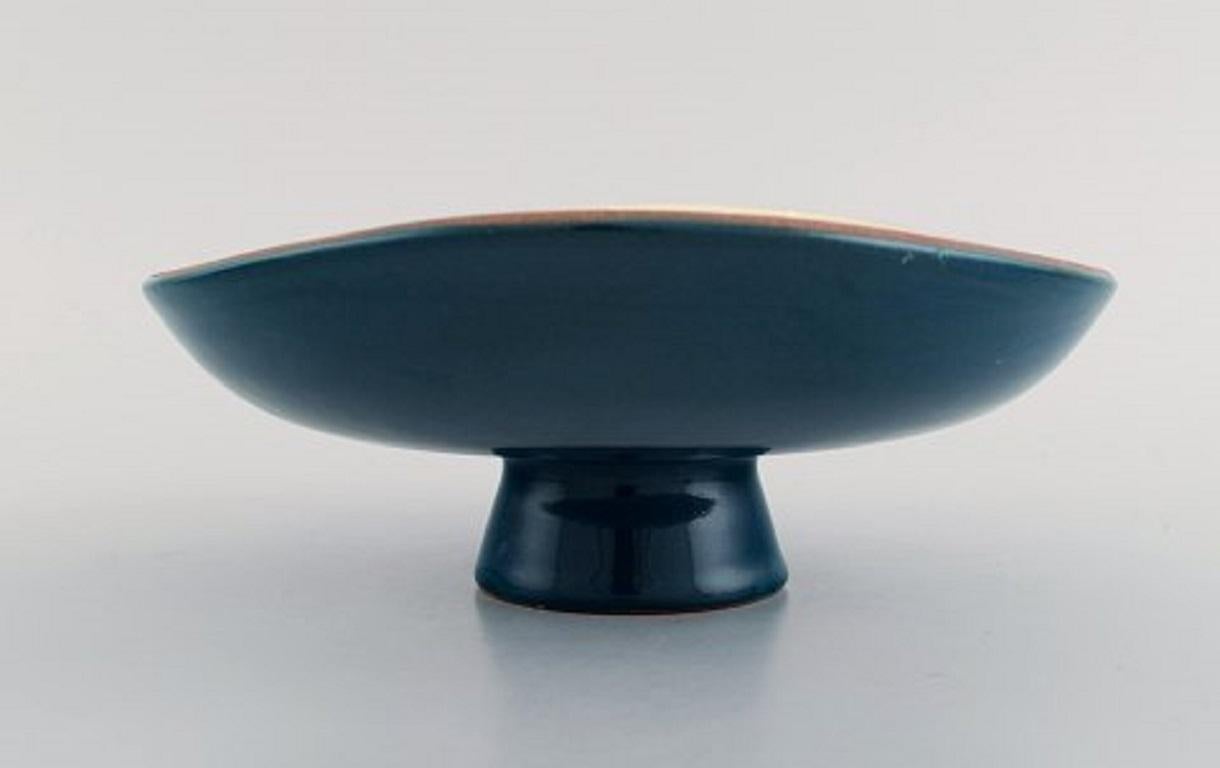 Mari Simmulson for Upsala-Ekeby, Bowl on Foot in Glazed Stoneware In Excellent Condition In Copenhagen, DK