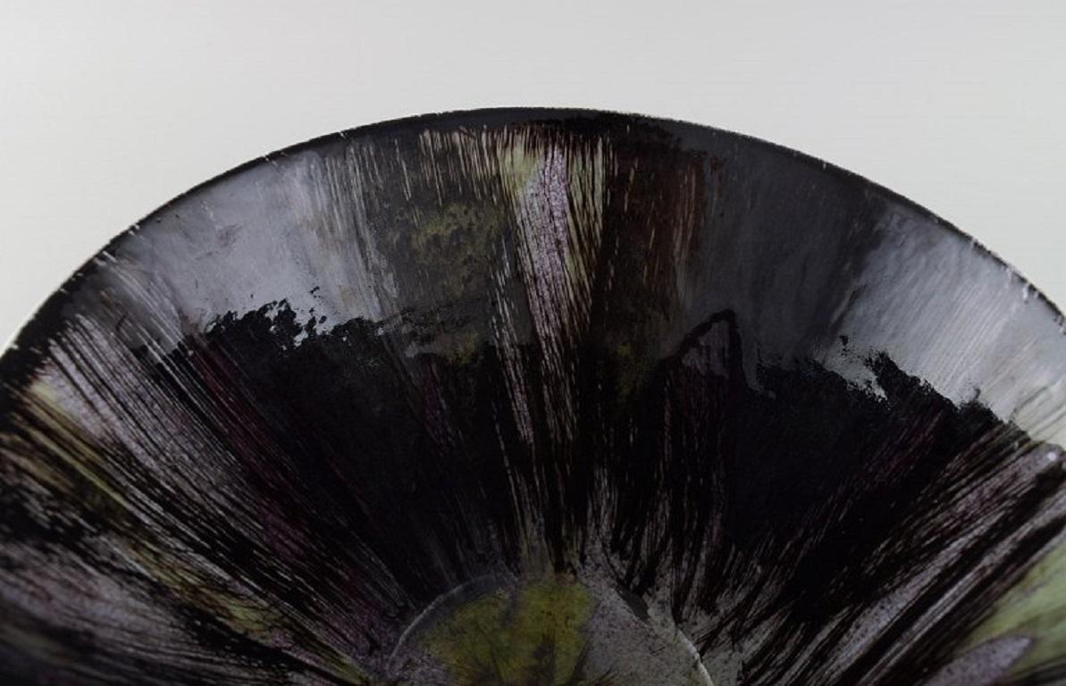 Mari Simmulson for Upsala-Ekeby, Large Bowl in Glazed Stoneware For Sale 3