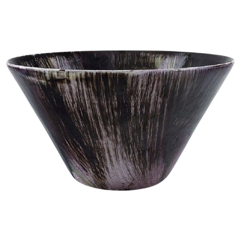 Mari Simmulson for Upsala-Ekeby, Large Bowl in Glazed Stoneware For Sale