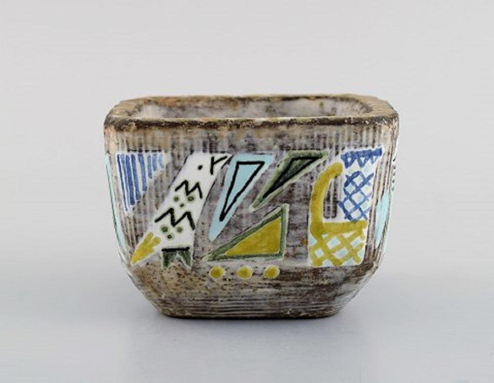 Scandinavian Modern Mari Simmulson for Upsala-Ekeby, Small Vase/Bowl in Stoneware