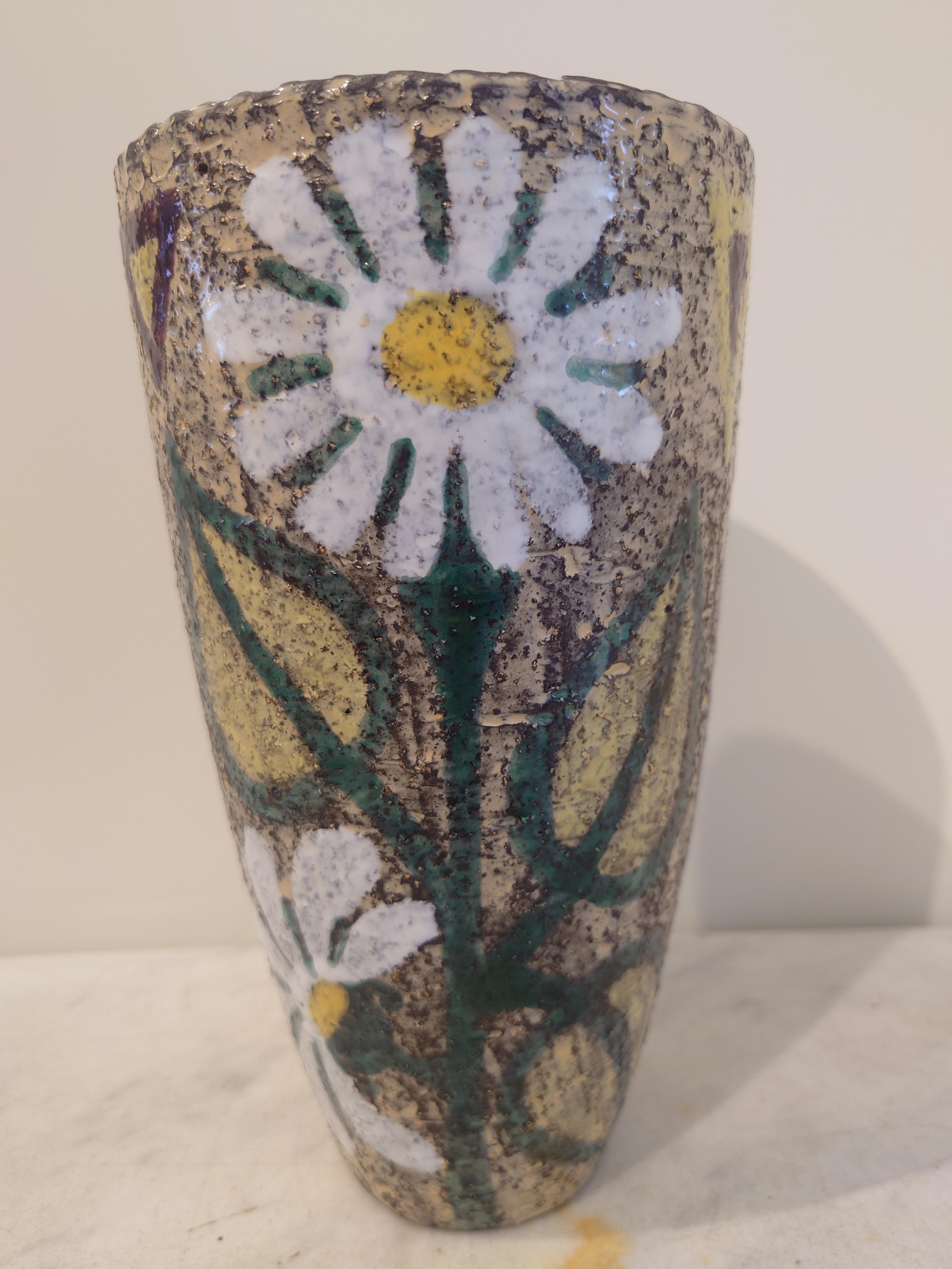 Hand-Crafted Mari Simmulson designed Swedish mid-century ceramic vase Teodora For Sale