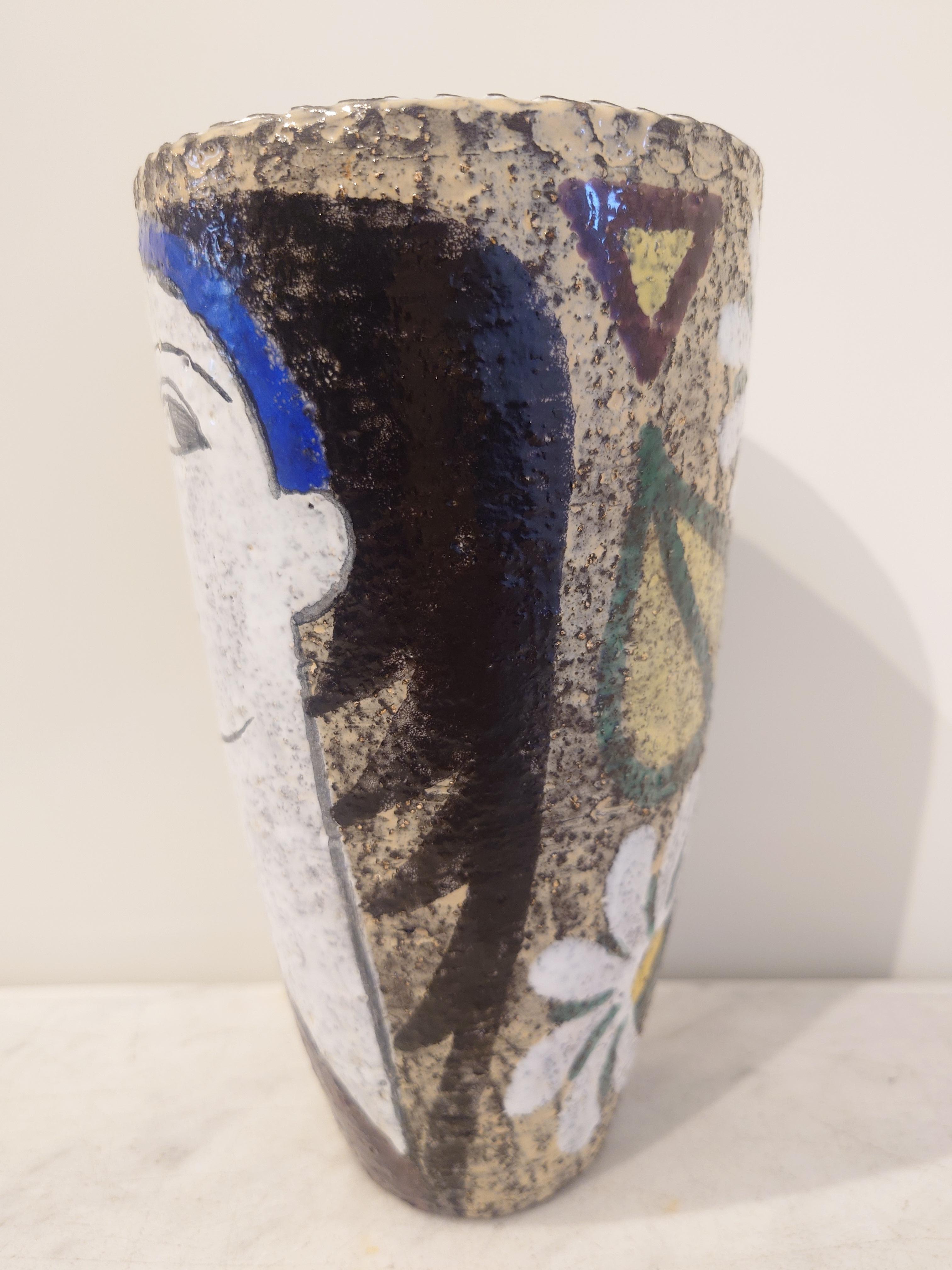 Mari Simmulson designed Swedish mid-century ceramic vase Teodora In Good Condition For Sale In Boden, SE