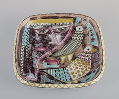 Mari Simmulson for Upsala Ekeby. Ceramic bowl. Rare model. 1960s