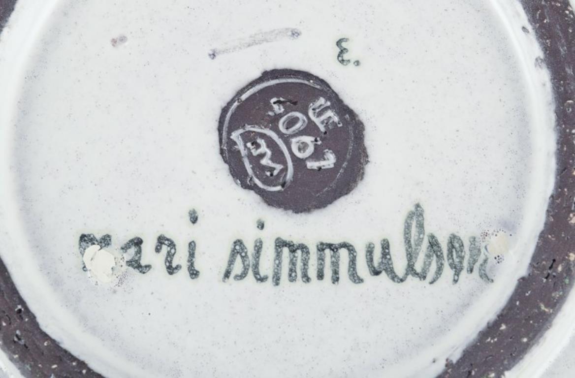 Mari Simmulson para Upsala Ekeby.  Cuenco de cerámica con cara de mujer mediados del siglo XX en venta