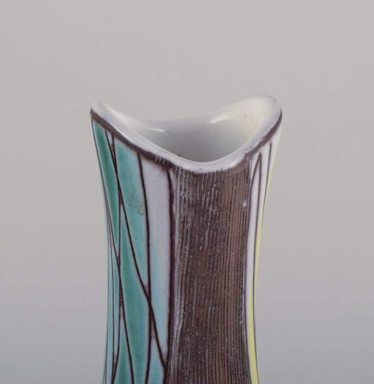 Mari Simmulson  for Upsala Ekeby. Ceramic vase with abstract motif In Excellent Condition For Sale In Copenhagen, DK