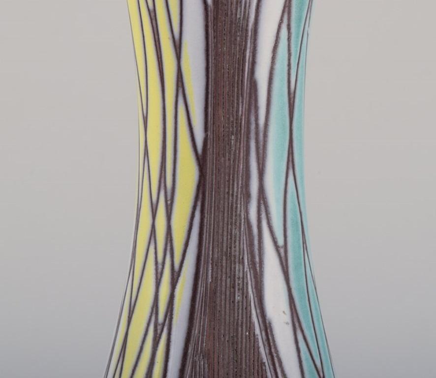Mari Simmulson  for Upsala Ekeby. Ceramic vase with abstract motif For Sale 1