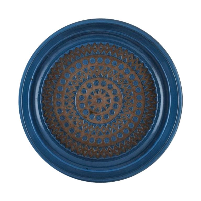 Mari Simmulson for Upsala-Ekeby, Dish in Glazed Stoneware with Geometric Pattern