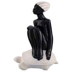 Mari Simmulson for Upsala-Ekeby, Large Figure in Glazed Stoneware