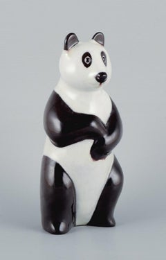 Mari Simmulson for Upsala Ekeby, Rare Hand Painted Ceramic Panda Figure