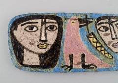 Mari Simmulson for Upsala-Ekeby, Rare Wall Plaque in Glazed Stoneware
