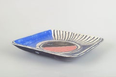 Mari Simmulson para Upsala Ekeby. Cuenco/plato rectangular de gres. 1960s