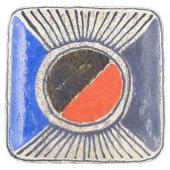 Mari Simmulson para Upsala Ekeby. Cuenco/plato rectangular de gres. 1960s