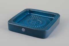 Mari Simmulson for Upsala Ekeby. Square ceramic bowl. Geometric pattern