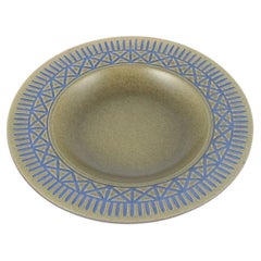 Mari Simmulson for Upsala-Ekeby. Stoneware bowl with geometric relief pattern.