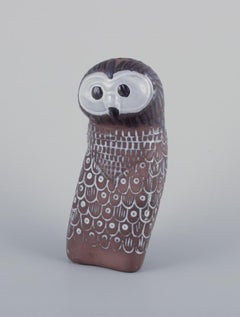 Mari Simmulson for Upsala Ekeby, Sweden. Ceramic owl sculpture. 1960s.