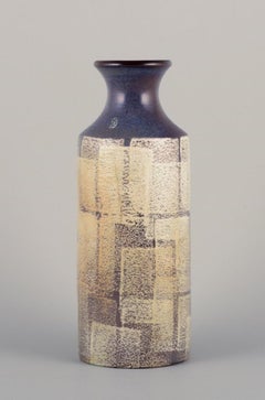 Mari Simmulson for Upsala Ekeby, Sweden. Ceramic vase with geometric pattern