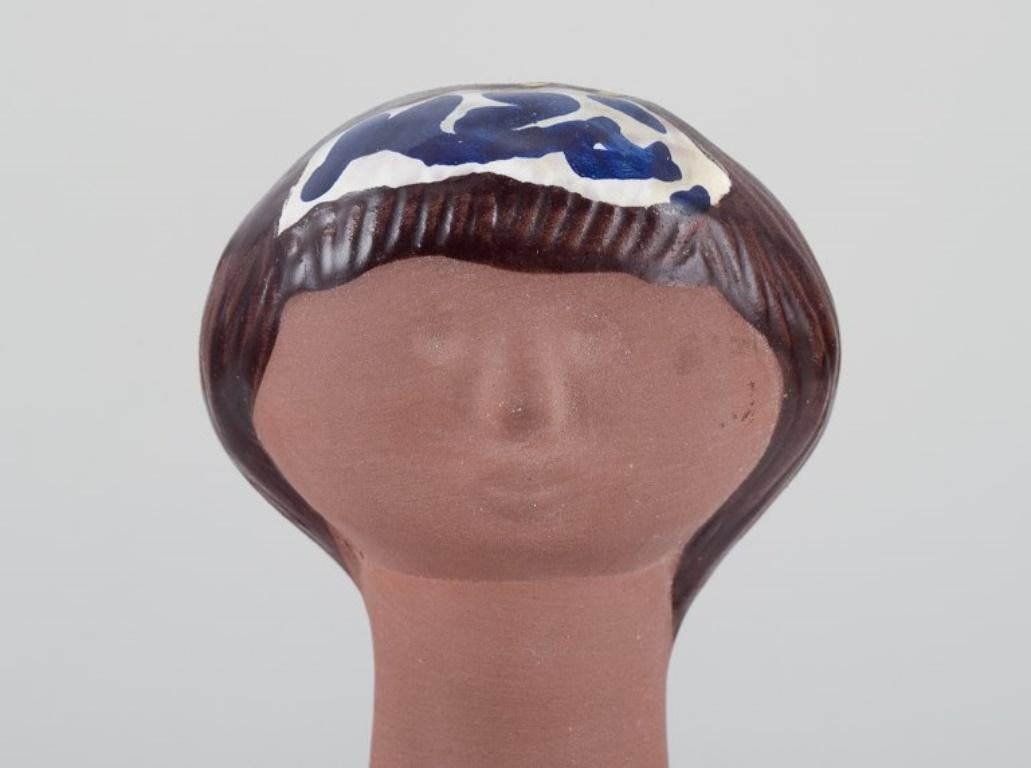 Ceramic Mari Simmulson, large handmade ceramic sculpture of a woman. 1960s For Sale