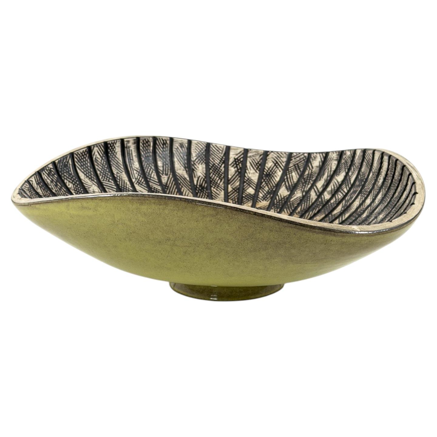 Mari Simmulson “Solblomma” Ceramic Bowl for Upsala-Ekeby, Sweden, 1960s For Sale