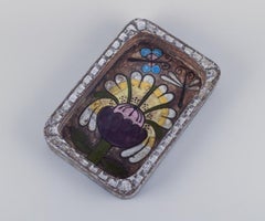 Mari Simmulson, Upsala Ekeby. Gran cuenco / plato de cerámica decorado con flores.