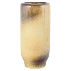 Mari Simmulson, Upsala-Ekeby. Stoneware vase with flowing yellow and brown glaze